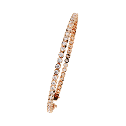 LGD Bracelet Round  Stone (2.61ct ) In 14K Gold