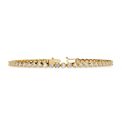 LGD Bracelet Round  Stone (2.61ct ) In 14K Gold