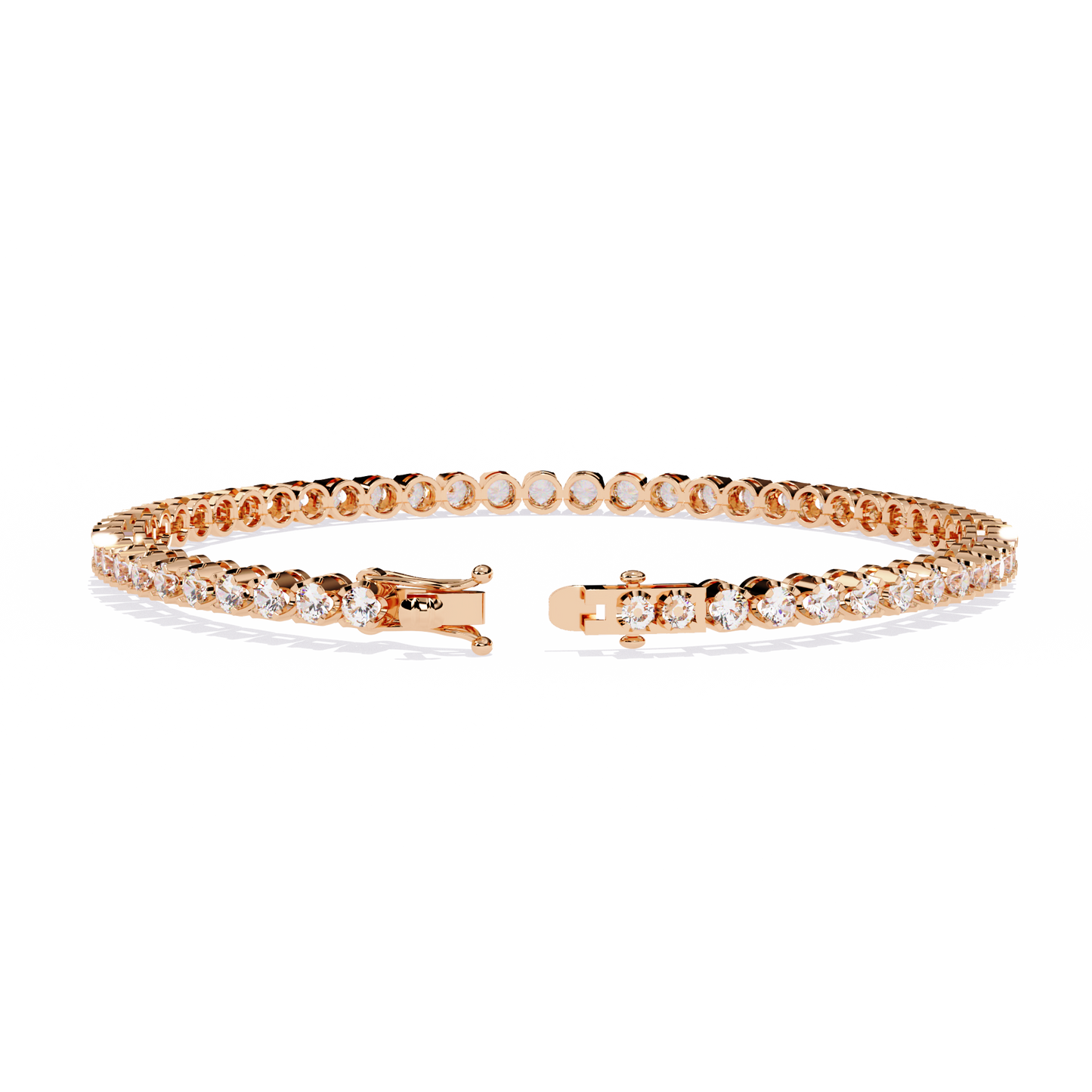 lgd bracelet round  stone (2.61ct ) in 14k gold