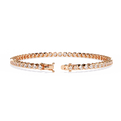 LGD Bracelet Round  Stone (2.61ct ) In 14K Gold