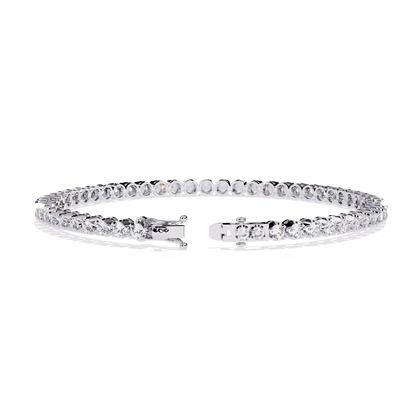 LGD Bracelet Round  Stone (2.61ct ) In 14K Gold