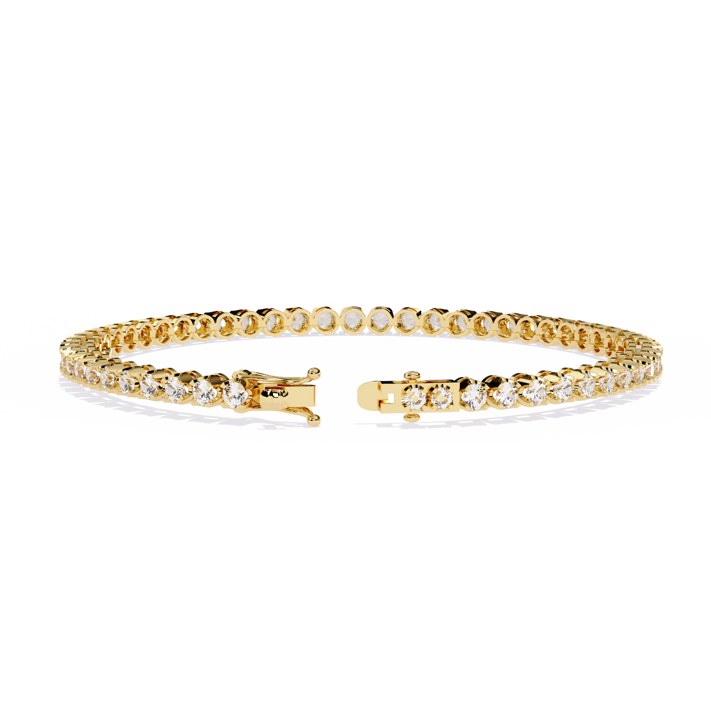 lgd bracelet round  stone (2.61ct ) in 14k gold