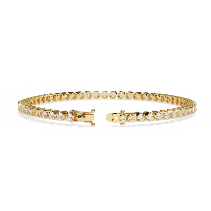 LGD Bracelet Round  Stone (2.61ct ) In 14K Gold