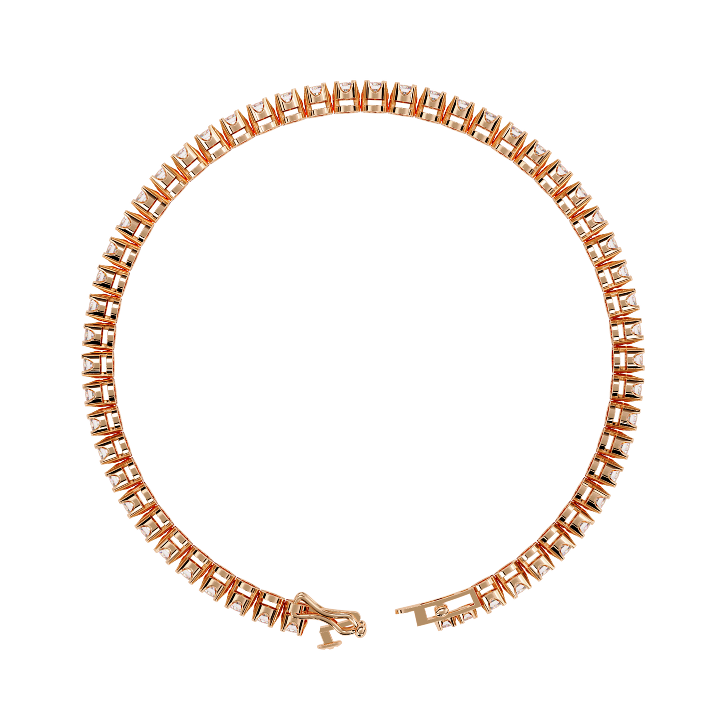 lgd bracelet round  stone (2.61ct ) in 14k gold
