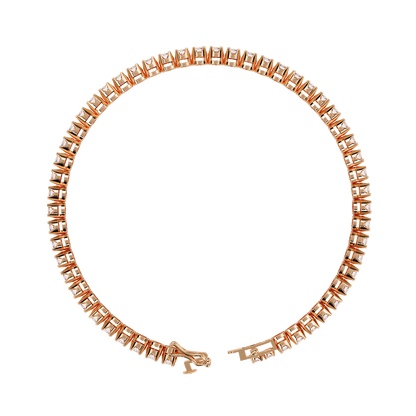 LGD Bracelet Round  Stone (2.61ct ) In 14K Gold
