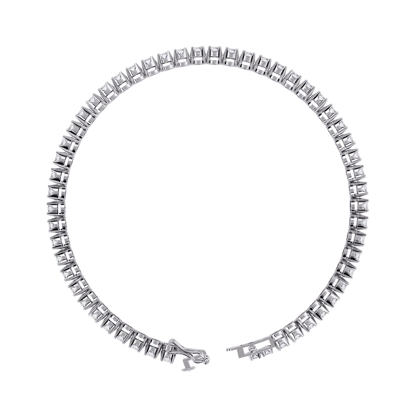 lgd bracelet round  stone (2.61ct ) in 14k gold