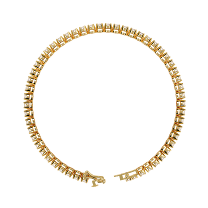 LGD Bracelet Round  Stone (2.61ct ) In 14K Gold