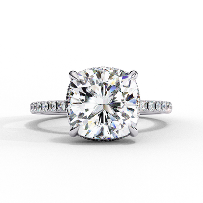 3.25 Carat Cushion Cut Diamond Solitaire Engagement Ring for Women – Luxury Bridal Jewelry