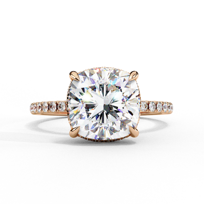 3.25 Carat Cushion Cut Diamond Solitaire Engagement Ring for Women – Luxury Bridal Jewelry