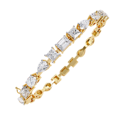 LGD Bracelet Multi Stone (13.84ct  ) In 14K Gold