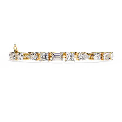 LGD Bracelet Multi Stone (13.84ct  ) In 14K Gold
