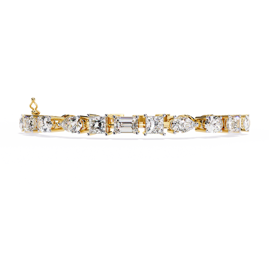 LGD Bracelet Multi Stone (13.84ct  ) In 14K Gold