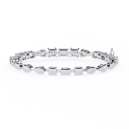LGD Bracelet Multi Stone (13.84ct  ) In 14K Gold