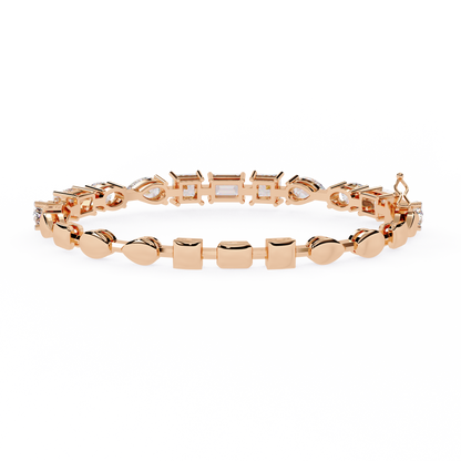 LGD Bracelet Multi Stone (13.84ct  ) In 14K Gold