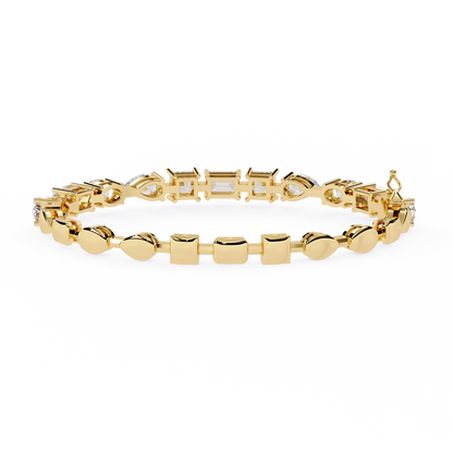 LGD Bracelet Multi Stone (13.84ct  ) In 14K Gold