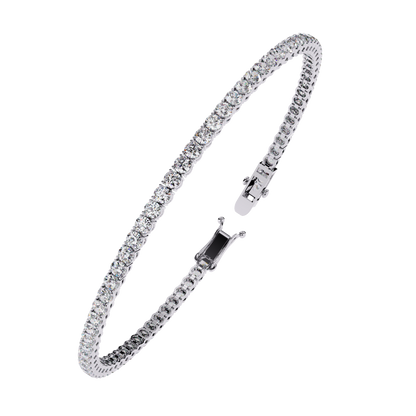 LGD Bracelet Round Stone (3.90ct) In 14K Gold