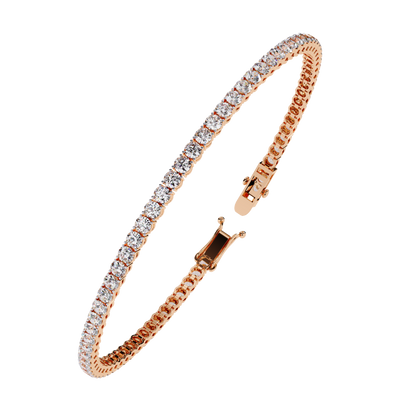 LGD Bracelet Round Stone (3.90ct) In 14K Gold