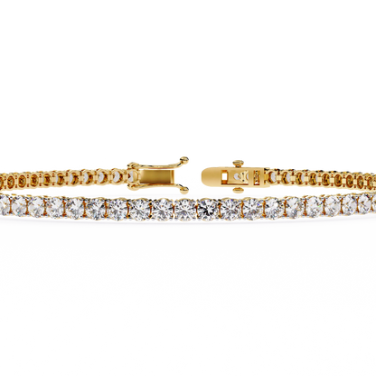 LGD Bracelet Round Stone (3.90ct) In 14K Gold