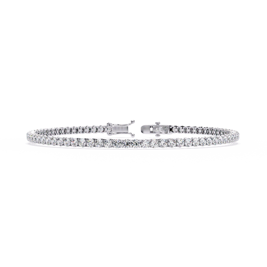 3.90 Carat Round Cut Diamond Tennis Bracelet – Classic Luxury Jewelry