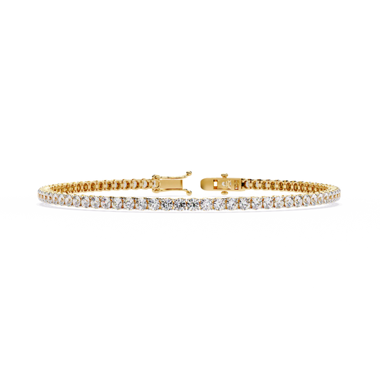 LGD Bracelet Round Stone (3.90ct) In 14K Gold