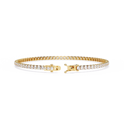 LGD Bracelet Round Stone (3.90ct) In 14K Gold