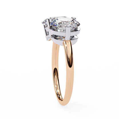 Toi et Moi 2.00 Carat Oval & Round Cut Diamond Engagement Ring – Two Stone Bridal Jewelry