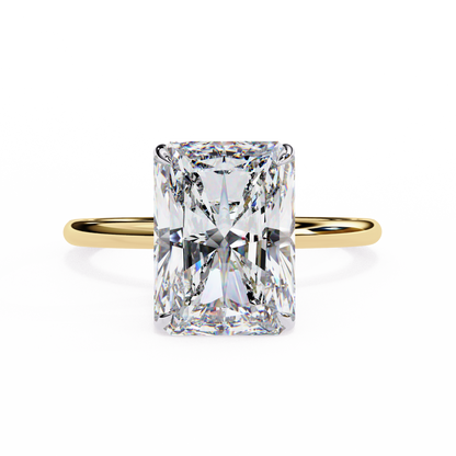 2.20 Carat Radiant Cut Hidden Halo Diamond Engagement Ring for Women – Elegant Bridal Jewelry