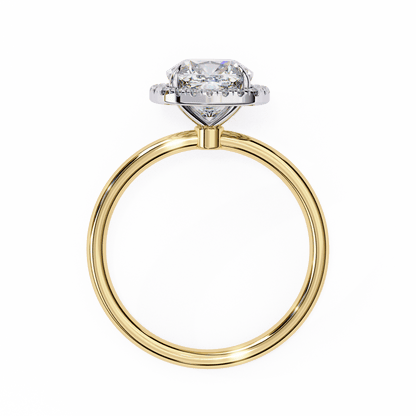 1.24 Carat Cushion Cut Halo Diamond Engagement Ring – Elegant Bridal Jewelry
