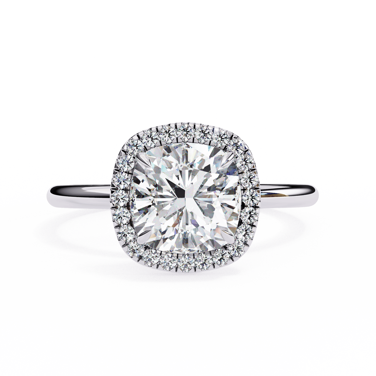 1.24 carat cushion cut halo diamond engagement ring – elegant bridal jewelry