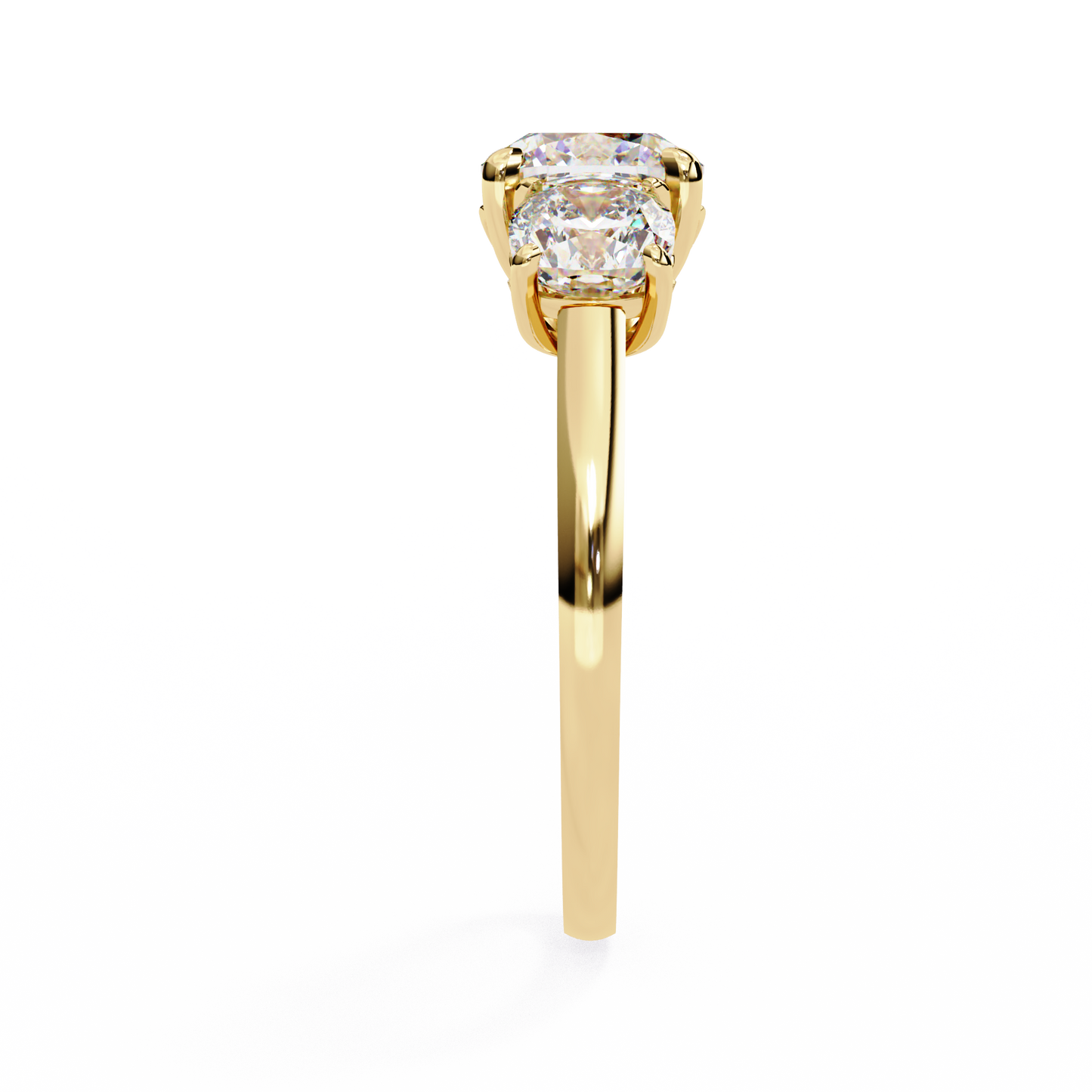 three stone 2 carat cushion cut diamond engagement ring for women – elegant bridal jewelry