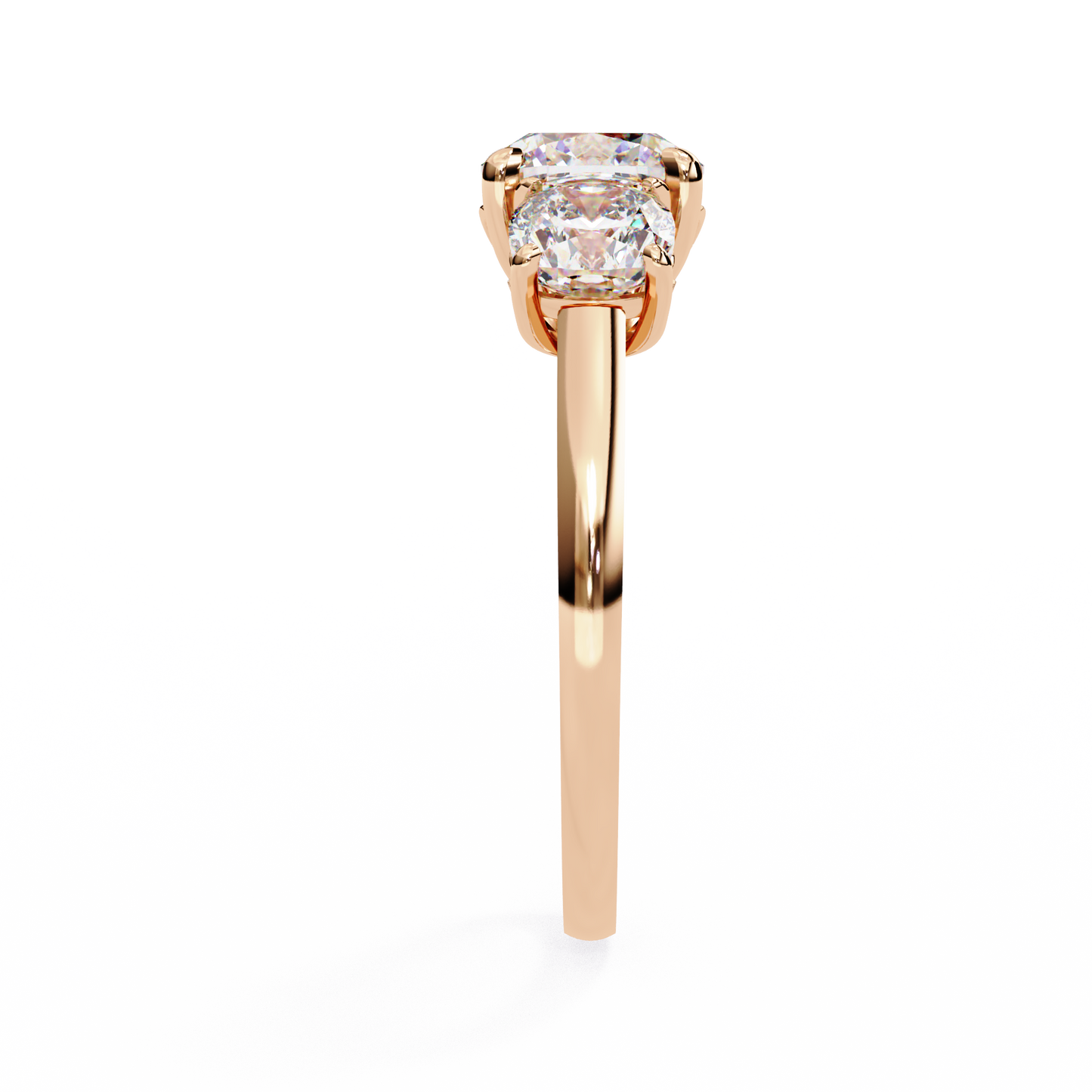 three stone 2 carat cushion cut diamond engagement ring for women – elegant bridal jewelry