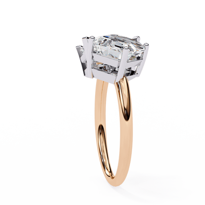 Toi et Moi 2.00 Carat Radiant & Asscher Cut Diamond Engagement Ring – Two Stone Bridal Jewelry