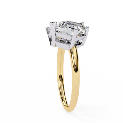 Toi et Moi 2.00 Carat Radiant & Asscher Cut Diamond Engagement Ring – Two Stone Bridal Jewelry