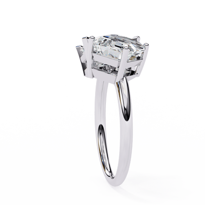 Toi et Moi 2.00 Carat Radiant & Asscher Cut Diamond Engagement Ring – Two Stone Bridal Jewelry