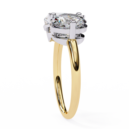 Toi et Moi 2.00 Carat Pear & Round Cut Diamond Engagement Ring – Two Stone Bridal Jewelry