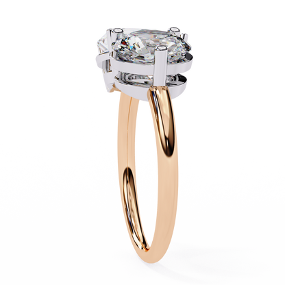 Toi et Moi 2.00 Carat Pear & Round Cut Diamond Engagement Ring – Two Stone Bridal Jewelry