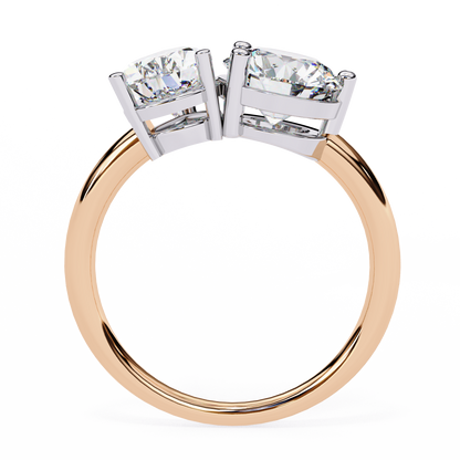 Toi et Moi 2.00 Carat Pear & Round Cut Diamond Engagement Ring – Two Stone Bridal Jewelry