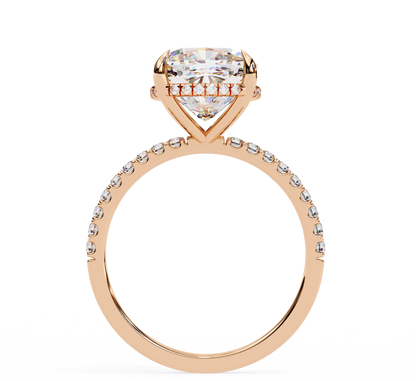 3.25 Carat Cushion Cut Diamond Solitaire Engagement Ring for Women – Luxury Bridal Jewelry