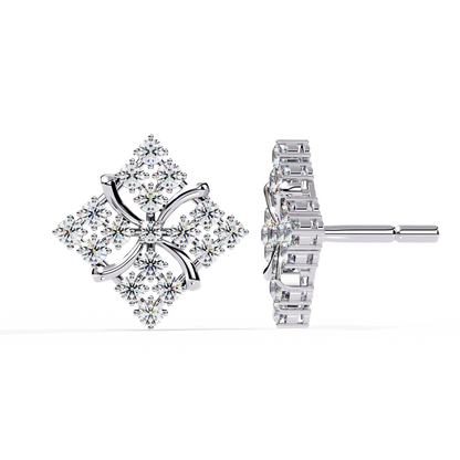 1.02 Carat Round Cut Diamond Stud Earrings – Elegant Fine Jewelry
