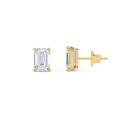 2.00 Carat Emerald Cut Diamond Stud Earrings - Premium Jewelry
