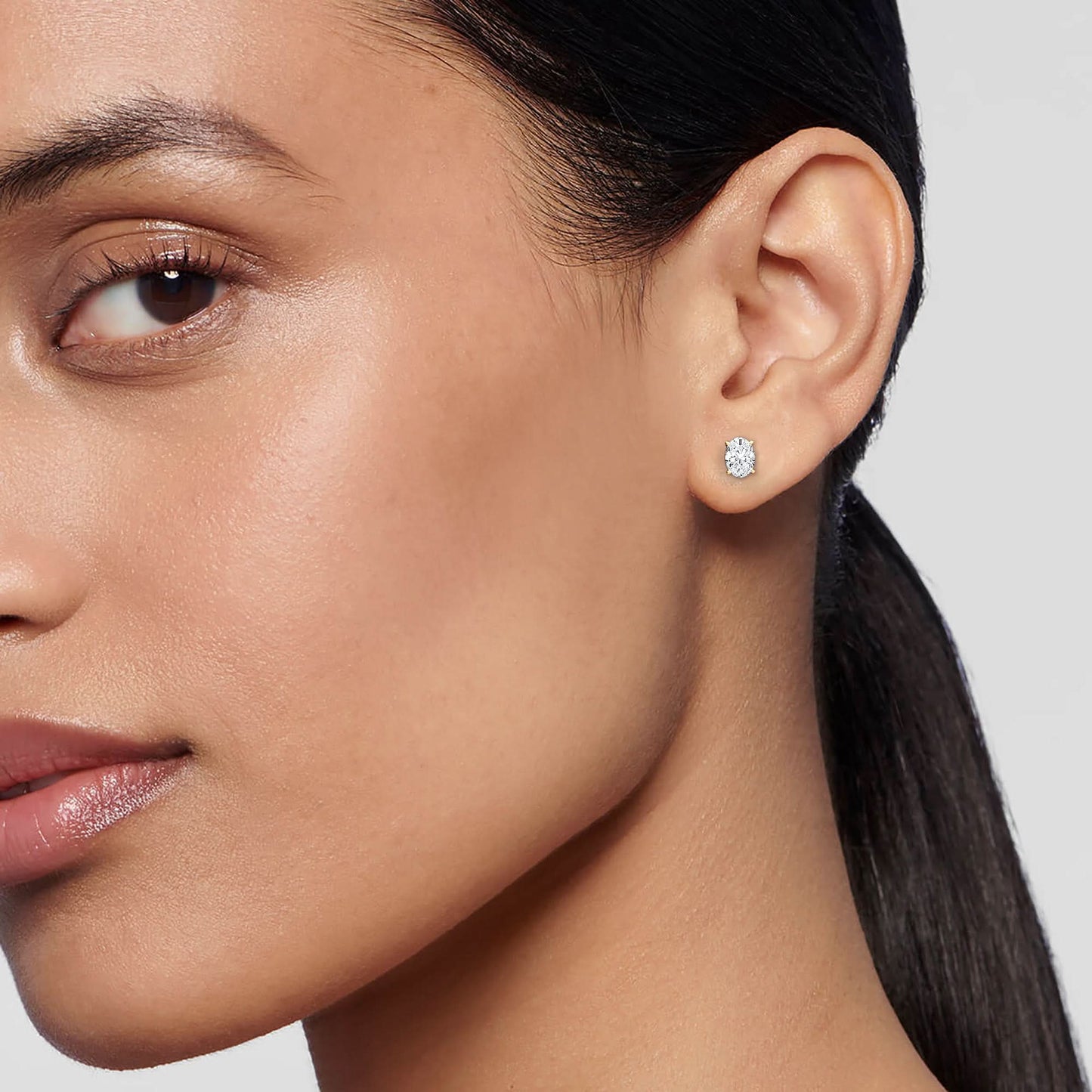 2.00 carat oval cut diamond stud earrings - fine jewelry