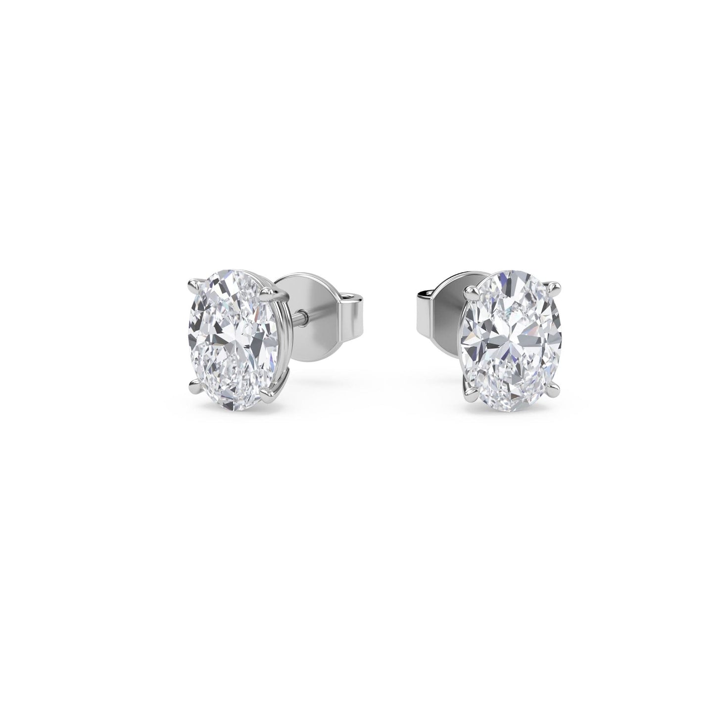 2.00 carat oval cut diamond stud earrings - fine jewelry