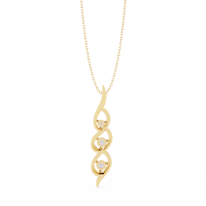 LGD Pendant Round Stone (0.20ct ) In 14K Gold Without Chain