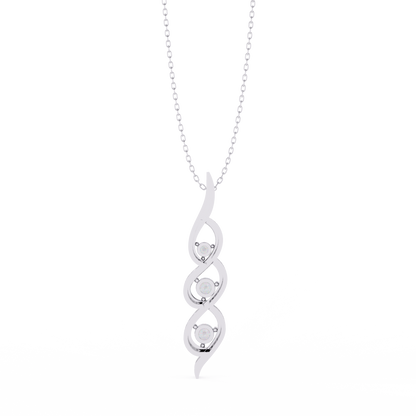 LGD Pendant Round Stone (0.20ct ) In 14K Gold Without Chain