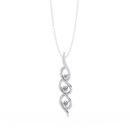 LGD Pendant Round Stone (0.20ct ) In 14K Gold Without Chain