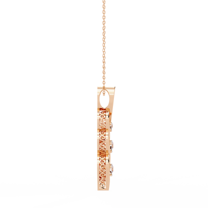 LGD Pendant Round Stone (0.20ct ) In 14K Gold Without Chain