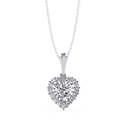 LGD  Pendant Heart Stone (0.93ct ) In 14K Gold Without Chain