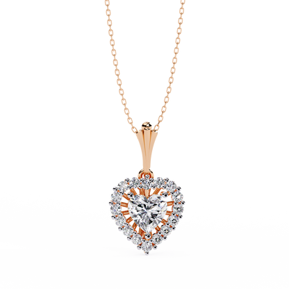 LGD  Pendant Heart Stone (0.93ct ) In 14K Gold Without Chain