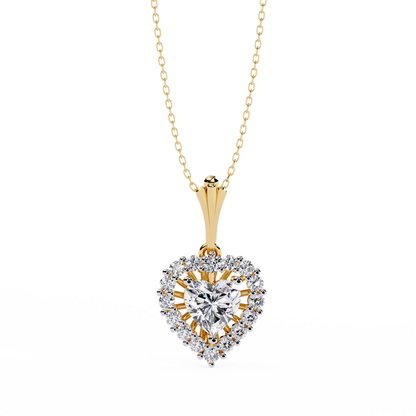LGD  Pendant Heart Stone (0.93ct ) In 14K Gold Without Chain