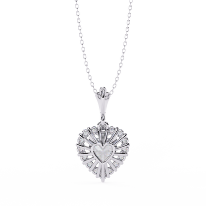 LGD  Pendant Heart Stone (0.93ct ) In 14K Gold Without Chain